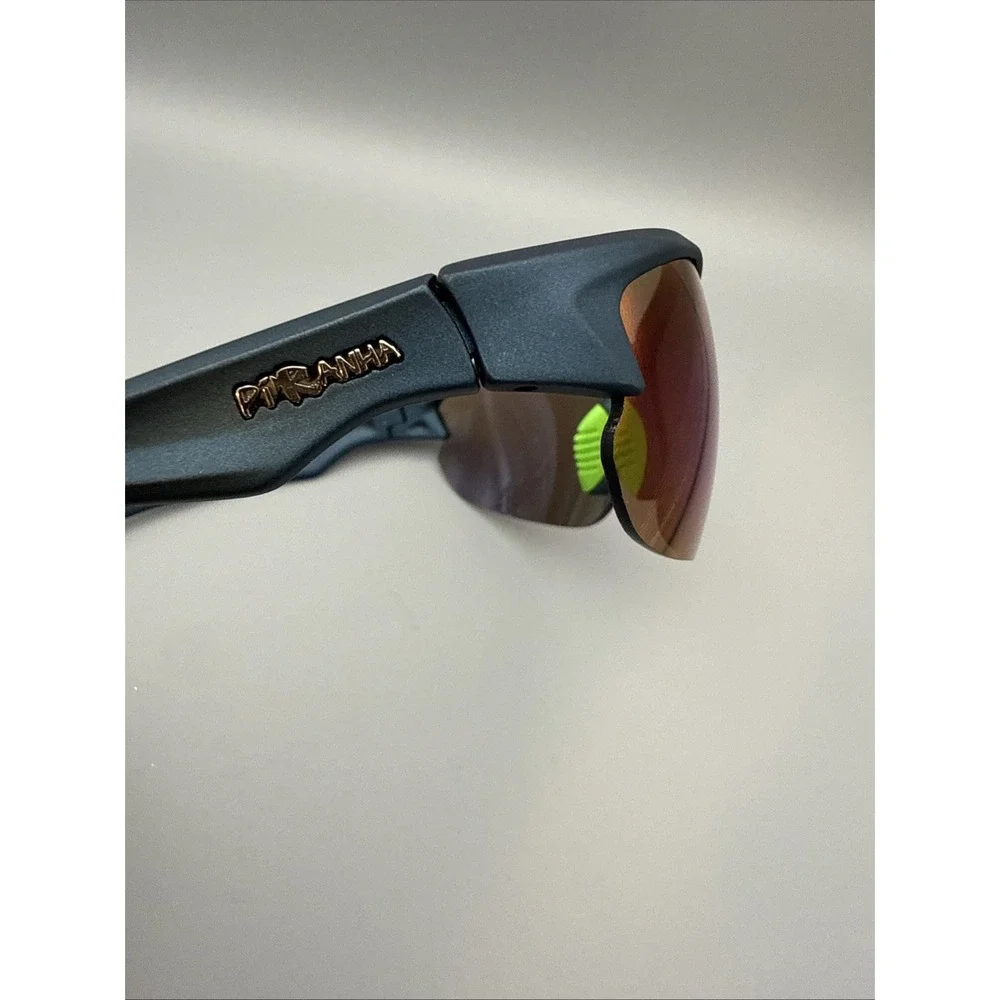 Piranha Authentic NEW SportWrap FlexTemple Sunglasses Semi Frameless Black/Green